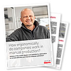 How ergonomically do companies work in manual production?